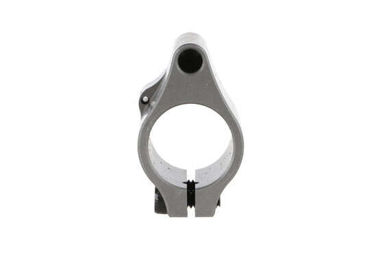 The Superlative Arms clamp on gas block .625 with stainless finish vents excess gas forward